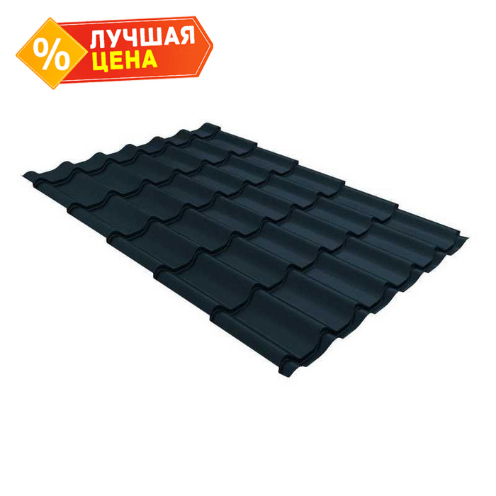Металлочерепица Grand Line Classic 0,5 Rooftop Matte RAL 7024 Мокрый асфальт
